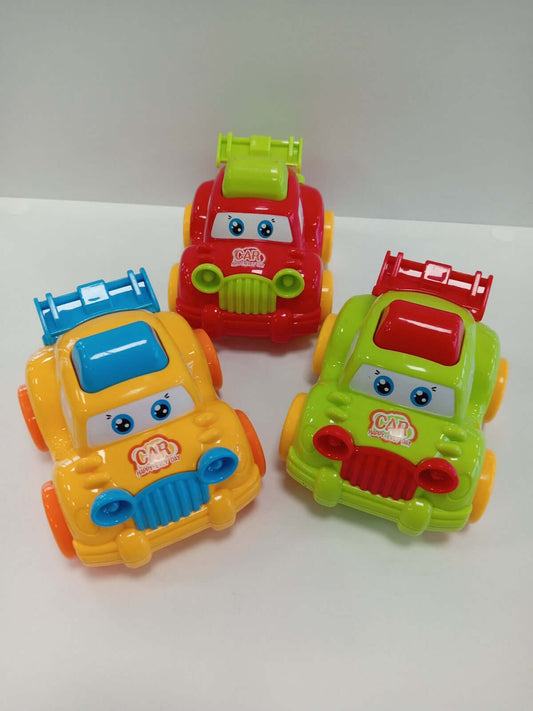 Mașinuțe din plastic colorate, jucării vesele și rezistente, perfecte pentru joacă creativă și dezvoltarea imaginației copiilor.