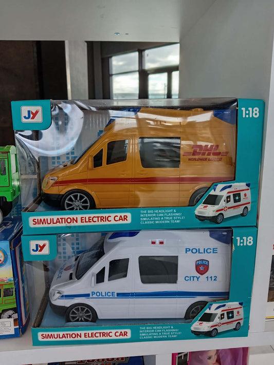 Mașinuțe electrice tip dubă, perfecte pentru copii, cu funcții interactive și design atractiv pentru joacă în aer liber.