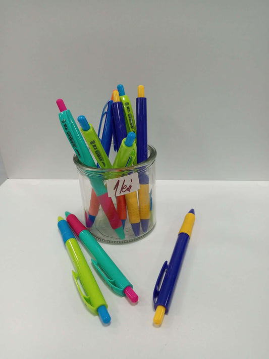 Pixuri colorate cu mină albastră, ideale pentru scris și desen, oferind confort și precizie în utilizare zilnică.